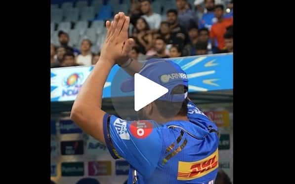 [Watch] Rohit Sharma Acknowledges MI Support With Folded Hands After Huge Cheer